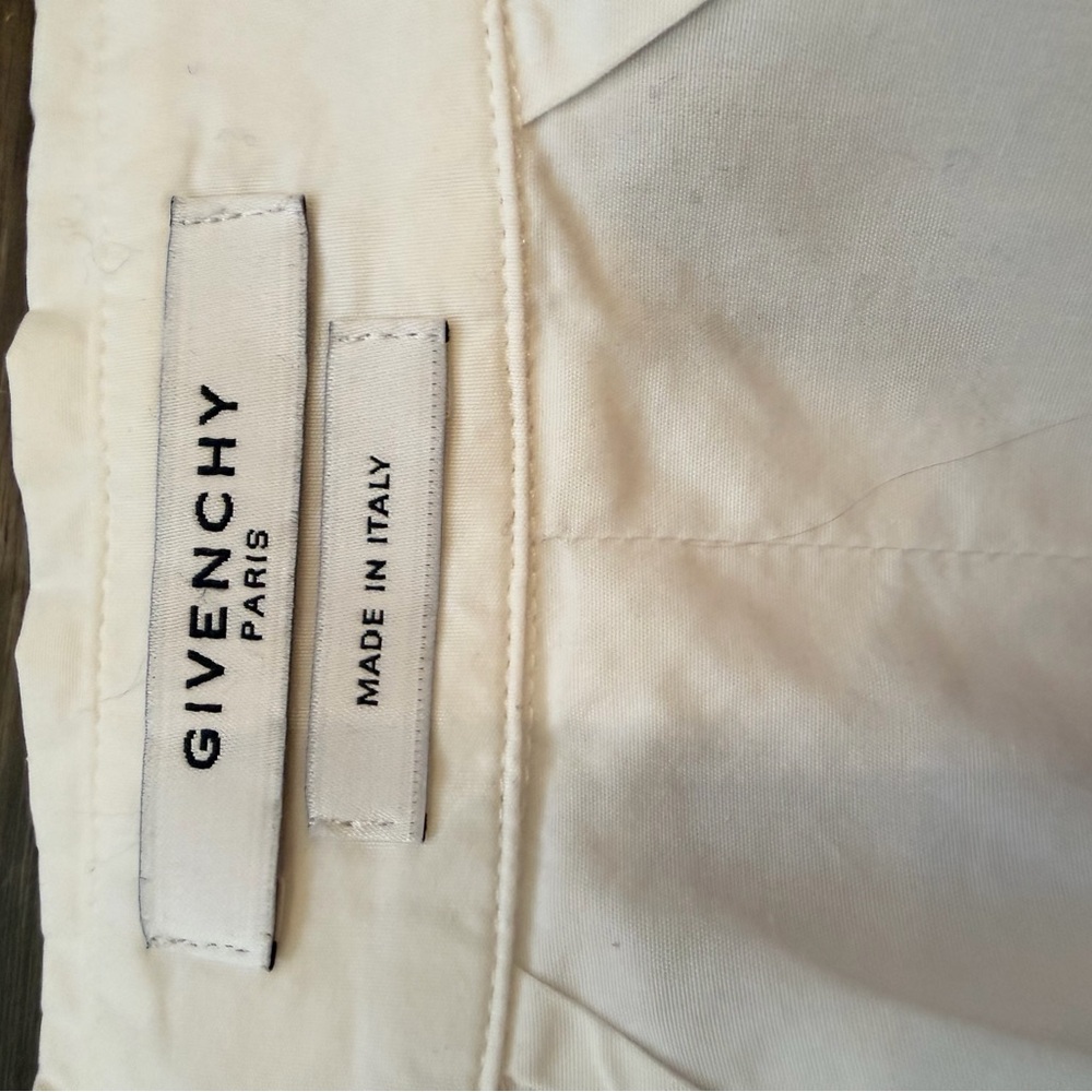 Givenchy White Button Down Shirt with Ruffle Sleeves - Picture 2 of 12